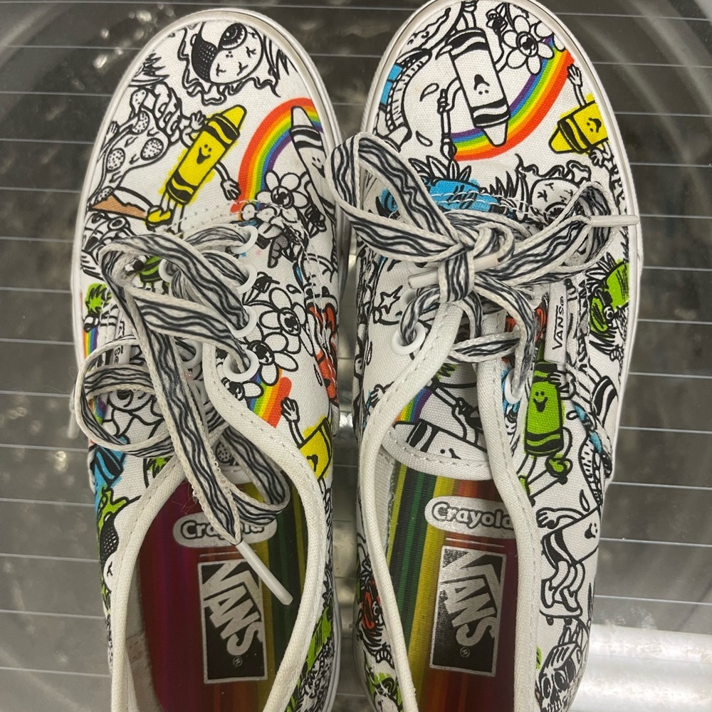 VANS Authentic x Crayola Multicolor Kids Size 1.5 US Used Shoes
